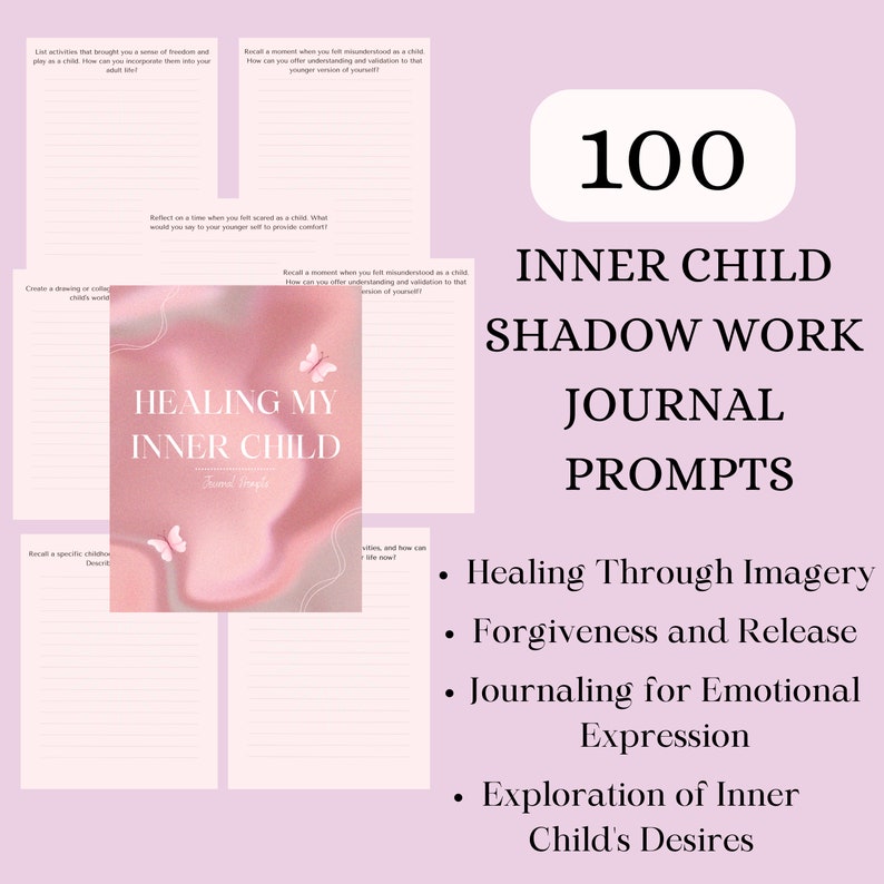 Inner child shadow work journal 100 prompts inner child healing shadow