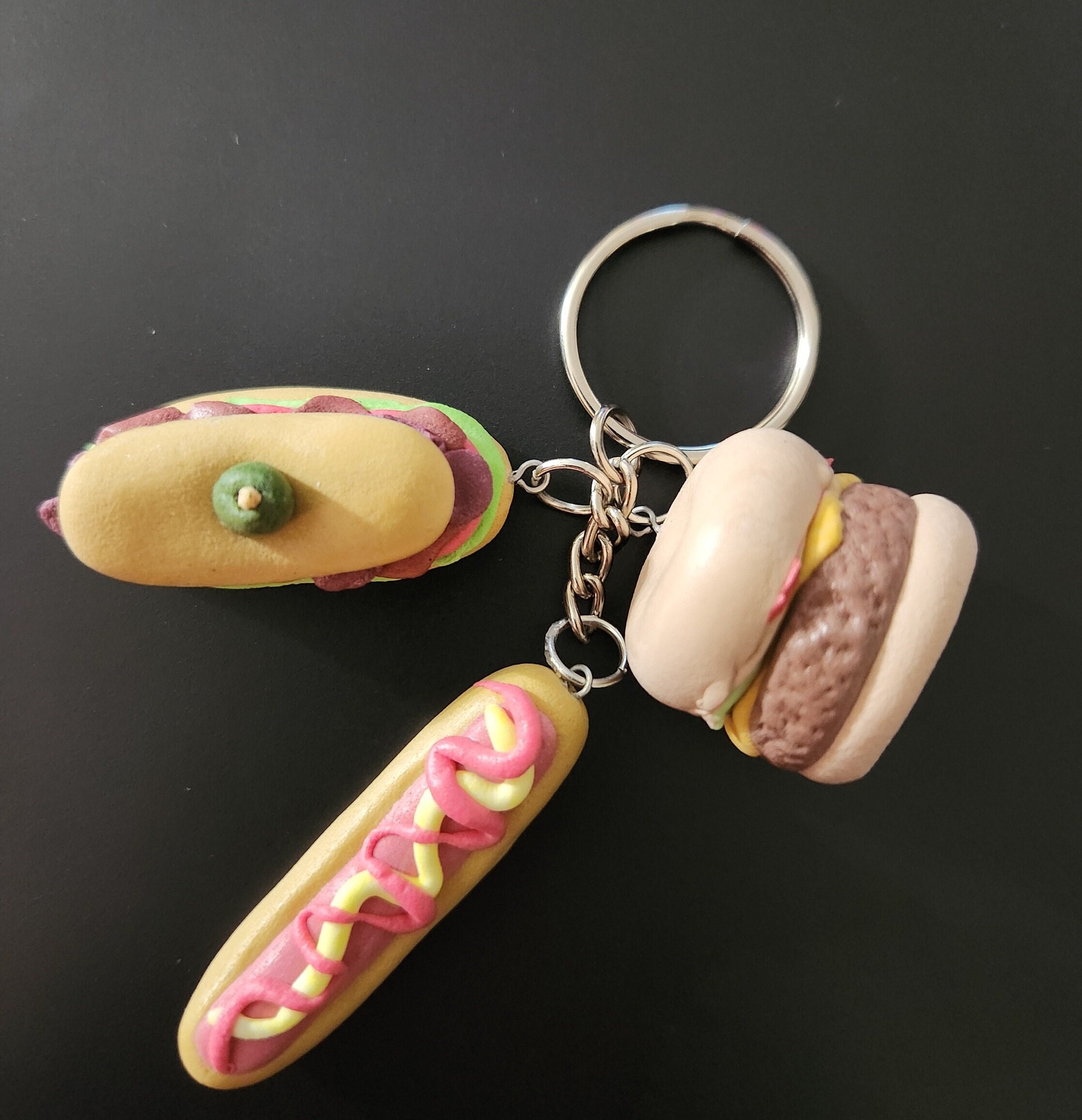 Hotdog Keychain or Phone Charm Food Accessories Cute :D -  Israel