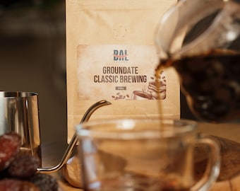 BAL Coffee's Groundate - Premium Roasted Date Seed Espresso Alternative - Vegan, Caffeine-Free, Prebiotic-Rich, Eco-Friendly Decaf.