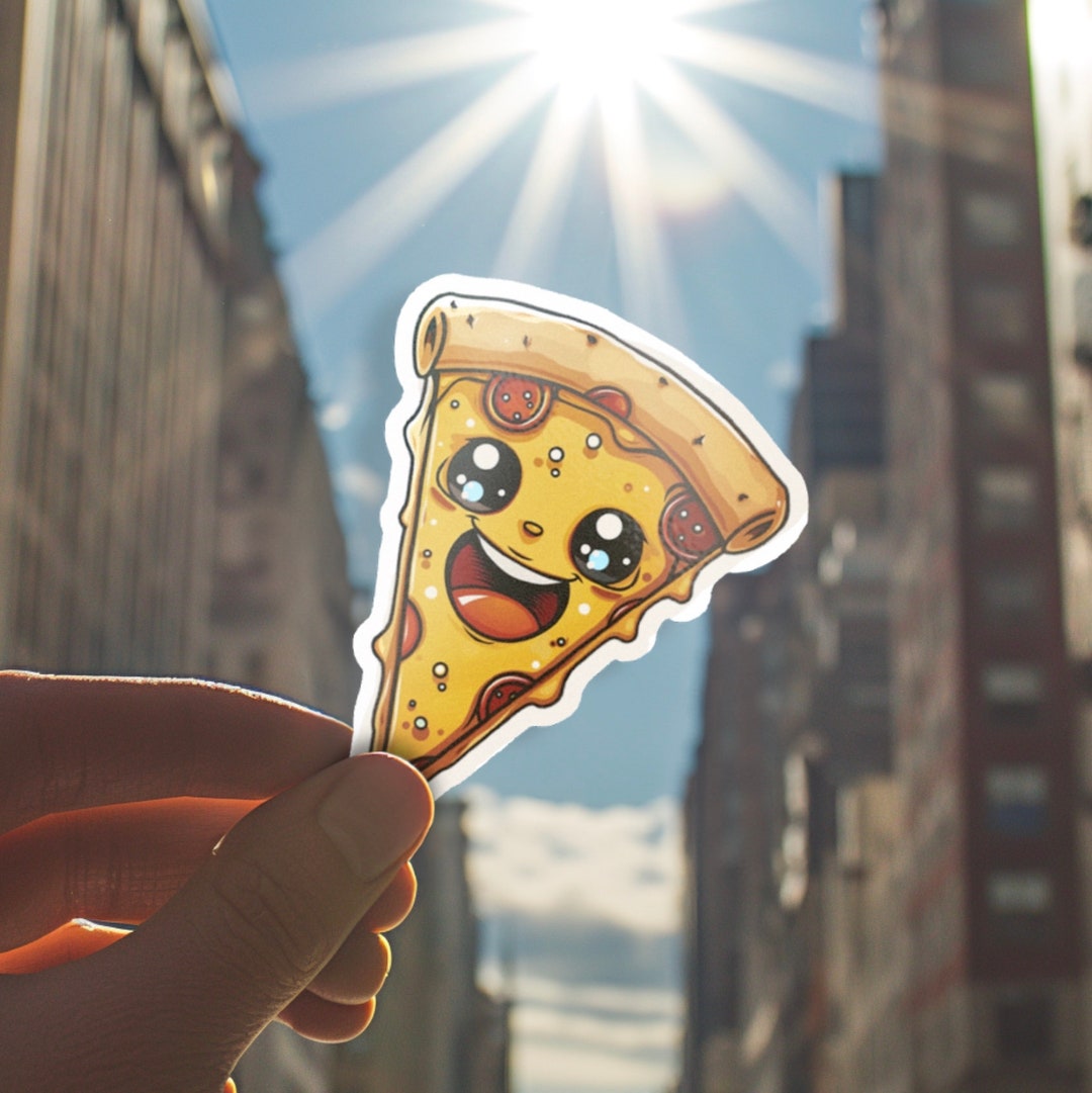 ICONYC Sticker - Kawaii Pizza - Etsy
