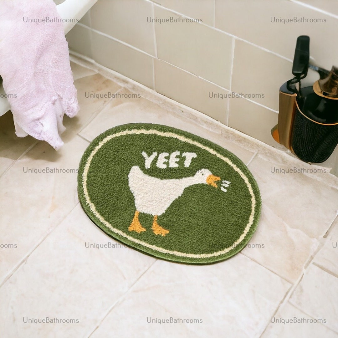 Funny Duck Bath Mats for Bathroom 'yeet' Bath Mat Non Etsy