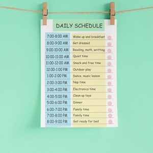 Editable Kids Daily Schedule – Printable Homeschool Routine Chart (A4 & US Letter PDF Download)