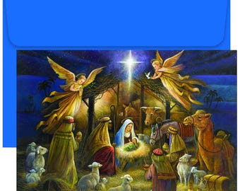 Nativity Scene Christmas Card