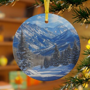 Glass Ornament - Rocky Mountain Winter