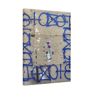 Matte Canvas, Stretched, 0.75&quot; - Graffiti and Wild Woman Street Art
