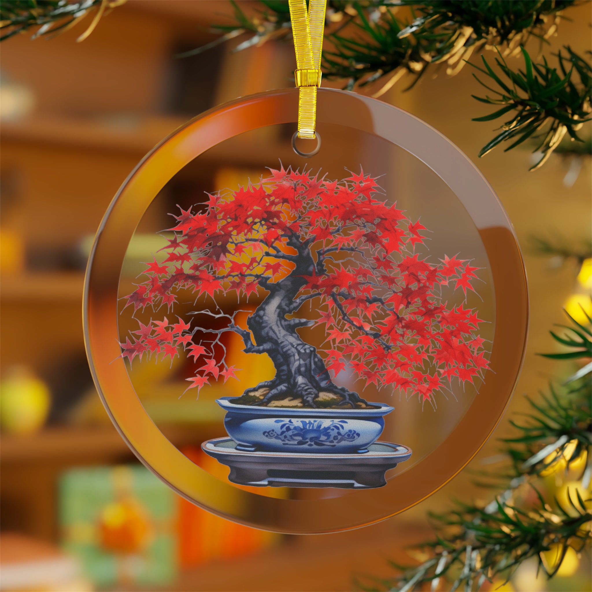 Glass Ornament - Japanese Maple Bonsai - Etsy