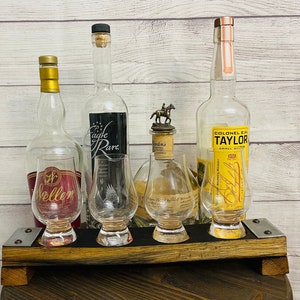 Glencairn Bourbon/Whiskey Flight, made from barrel stave