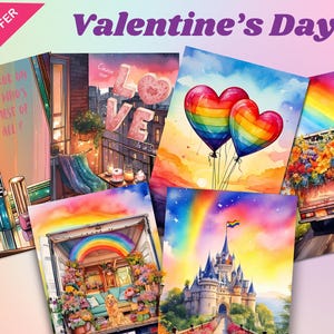 Orgullo en cada impresión: tarjetas de San Valentín LGBTQ únicas: paquetes combinables, archivos PDF personalizables y listos para imprimir, PNG opcional