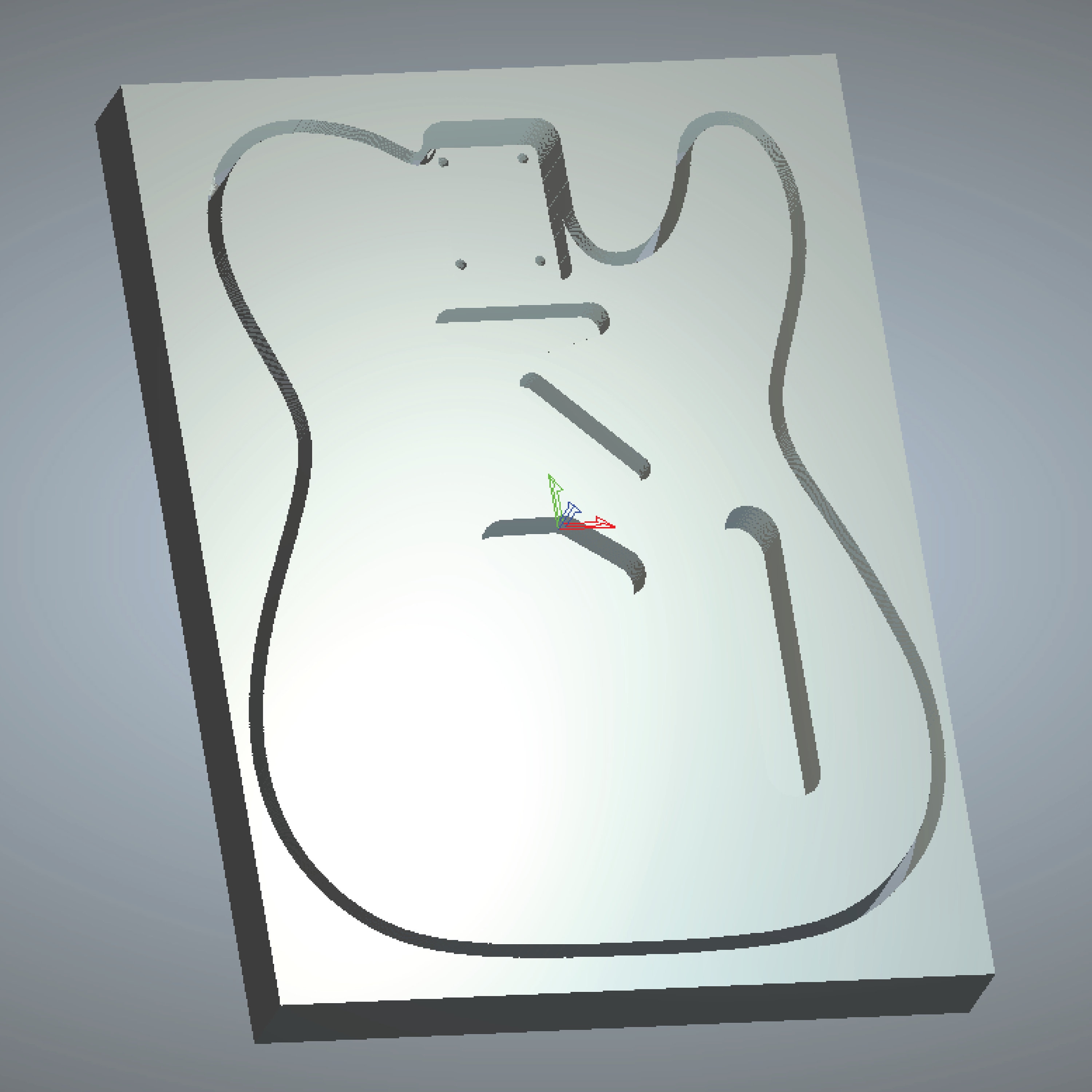 T Style Body CNC Guitar Templates for Carveco Maker Downloadable CNC