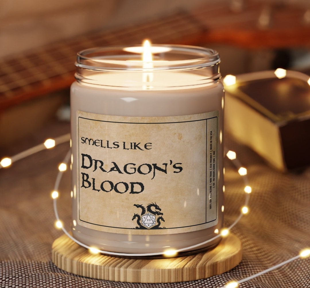 Dnd Candle, Dragons Blood Candle, Geek Gift, RPG Gift Candle, Dungeon Master Gift, Dungeons and