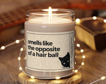 Cat Lover Gift Cat Humor Candle Smells Like Crazy Cat Lady Funny Cat Candle Cat Lady Gifts Funny Cat Hairball Candle