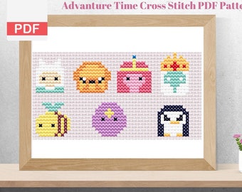 Adventure Time Cast Cross Stitch Pattern