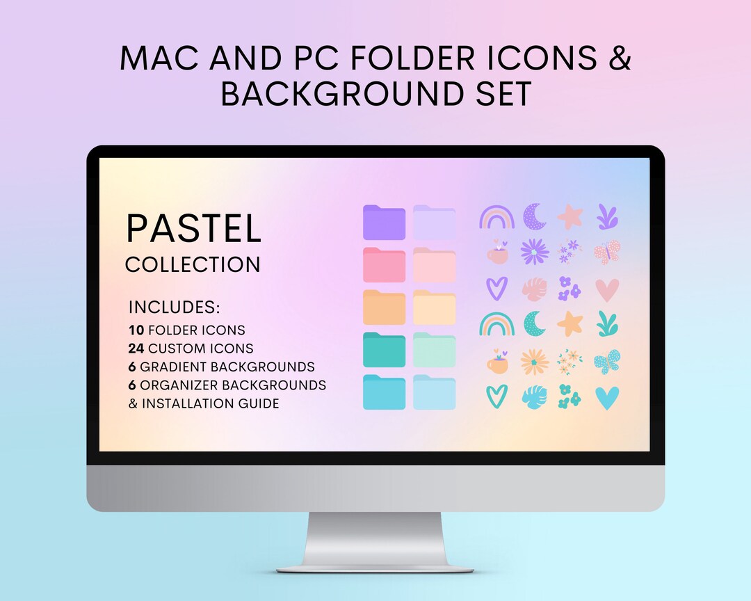 Mac Folder Icons, Desktop Folder Icons, Aesthetic Desktop Icons