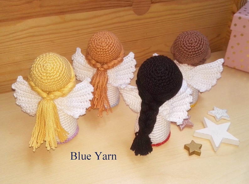 PATTERN Eng/Hun/Esp/Fr Christmas Angel Crochet Pattern, Amigurumi Angel Pattern image 7