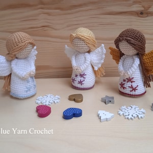 PATTERN Eng/Hun/Esp/Fr Christmas Angel Crochet Pattern, Amigurumi Angel Pattern image 9