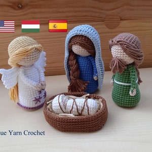 MUSTER Weihnachten PACK Deutsch/Hunne/Besonders Weihnachten Engel und Heilige Familie/Krippe Set/Belén Häkelanleitung/Amigurumi Anleitung