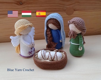 PATTERN Christmas PACK Eng/Hun/Esp Chirstmas Angels and Holy Family/Nativity Scene/Nativity Set/Belén Crochet Pattern/Amigurumi Pattern