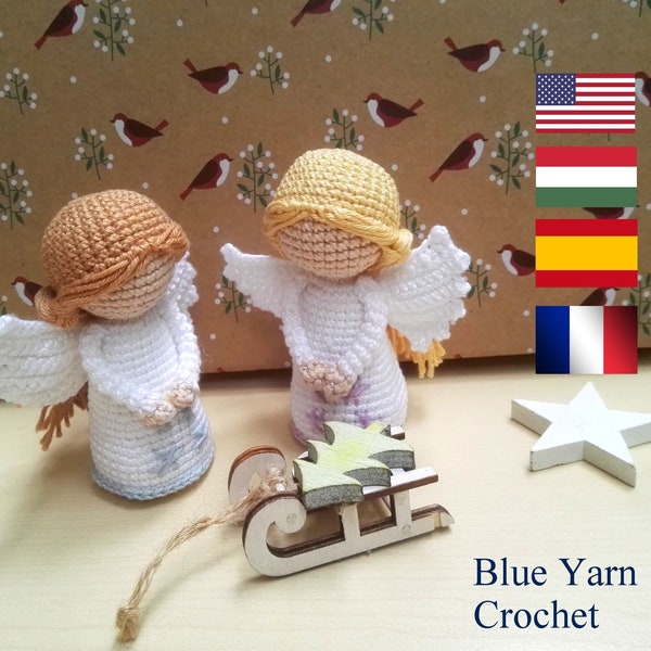 MOTIF Ange/Hun/Esp/Fr Ange de Noël au crochet, patron Ange Amigurumi