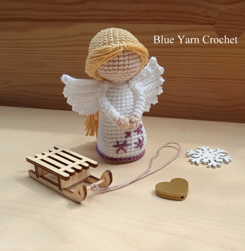 PATTERN Eng/Hun/Esp/Fr Christmas Angel Crochet Pattern, Amigurumi Angel Pattern image 10