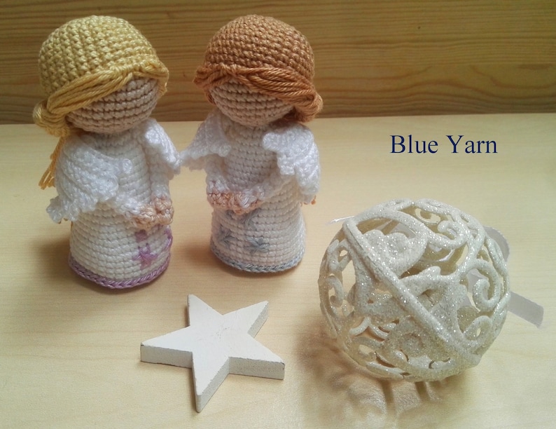 PATTERN Eng/Hun/Esp/Fr Christmas Angel Crochet Pattern, Amigurumi Angel Pattern image 3