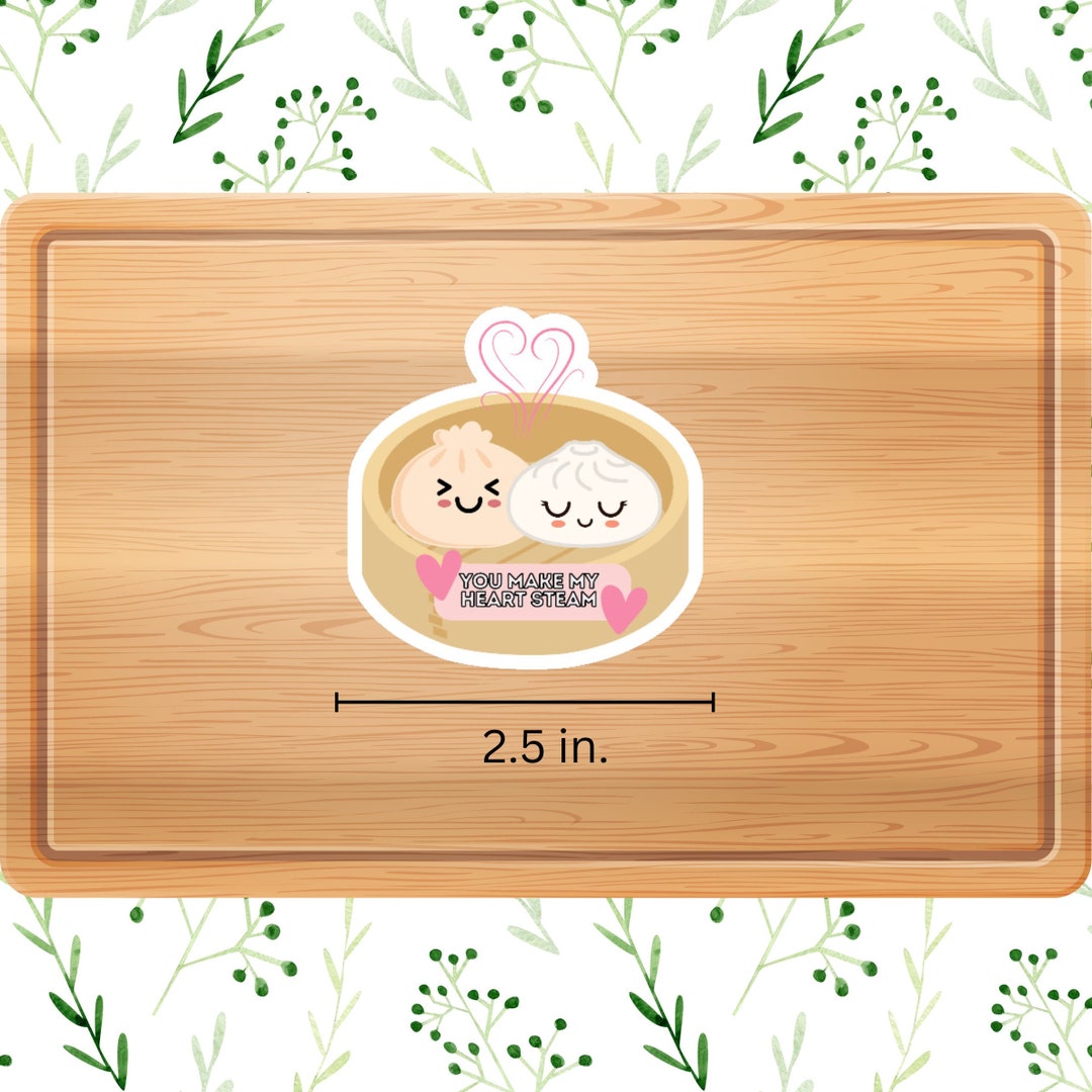 Cute Kawaii Dumpling Sticker, 2.5