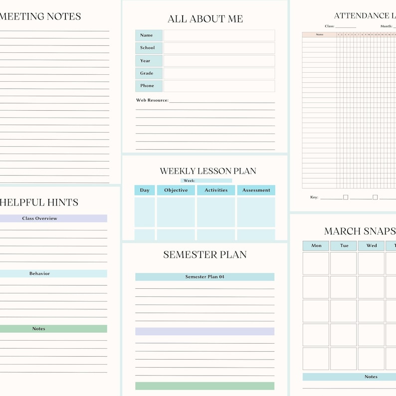 Ultimate 2024 - 2025 Teacher Planner Set for Effortless Organization ...