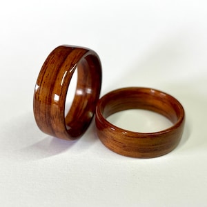 Rosewood Mens Wedding Rings Womens Wedding Bands bentwood ring Walnut wood ring wooden wedding ring  wooden rings for men  mens wooden ring