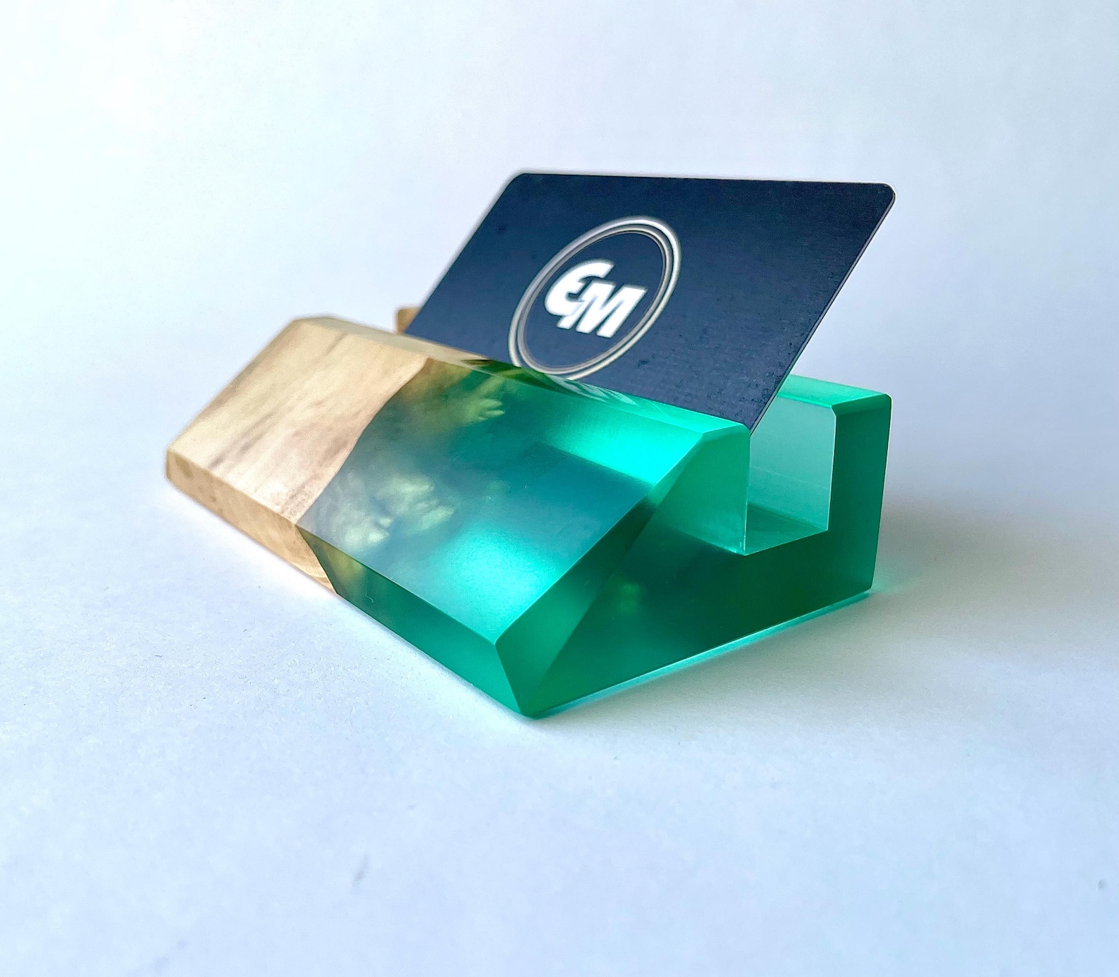 Handmade Olive Wood Business Card Holder