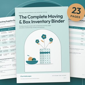 Moving Binder Printable: Numbered Box Inventory, Relocation Packing System