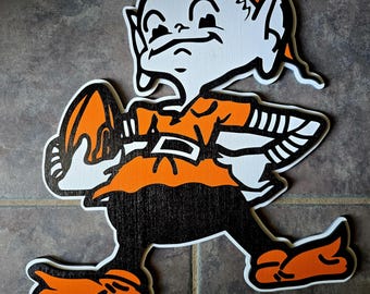 Cleveland Browns Brownie Elf Wood Wall Decor – Football Fan Art - Etsy
