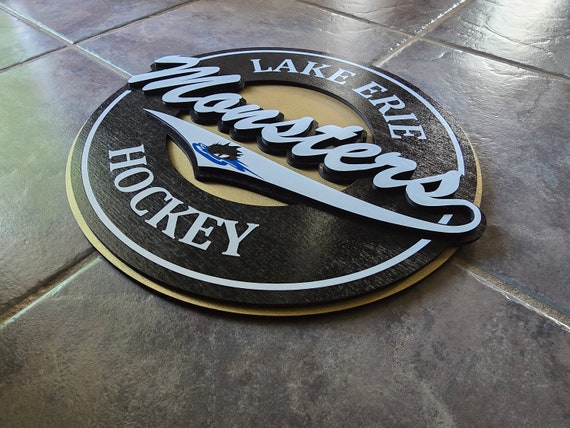 Lake Erie Monsters Wood Wall Decor | Hockey Fan Gift - Etsy Israel