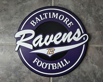 Baltimore Ravens Wood Sign | Layered Football Wall Decor