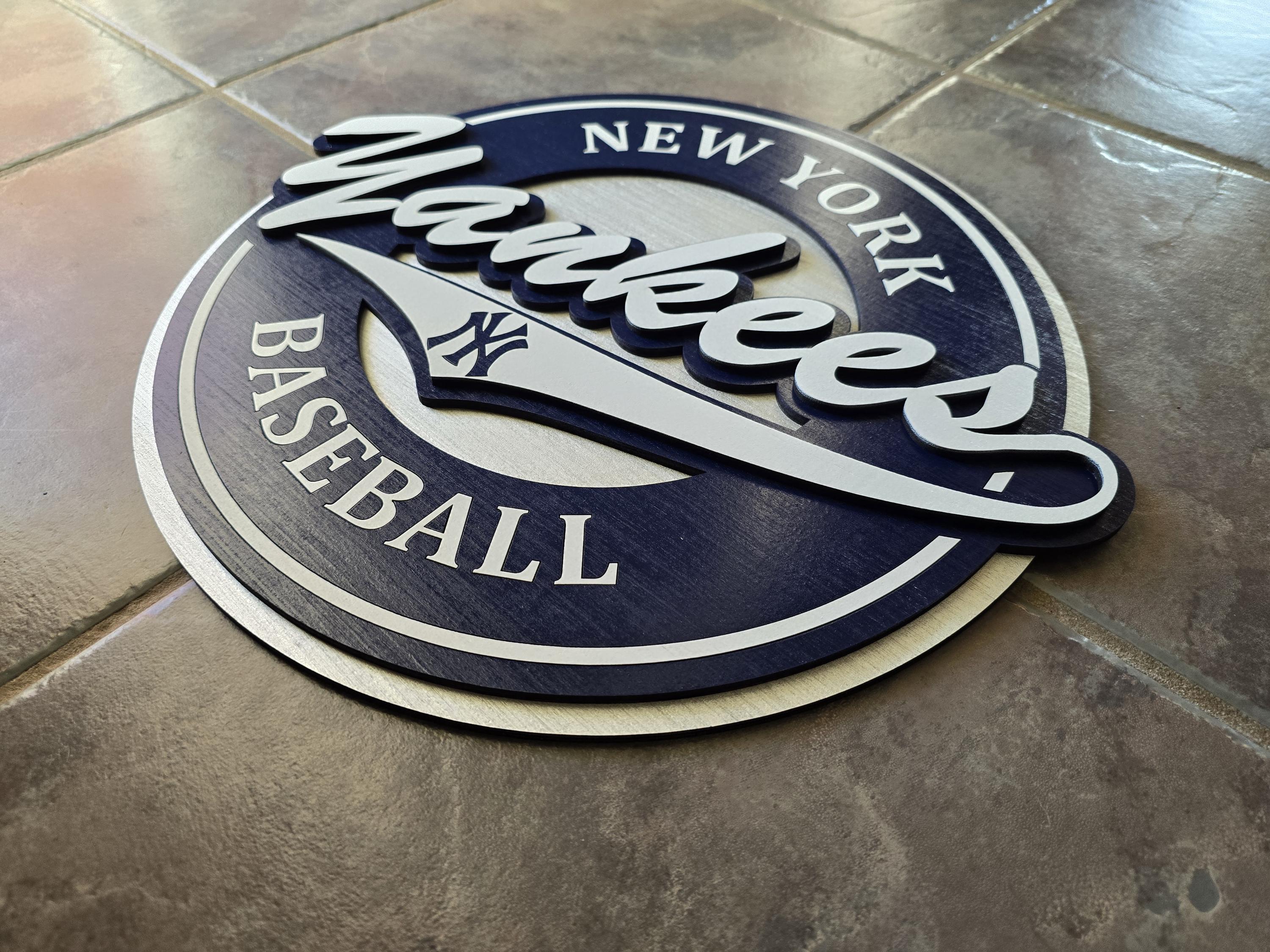 New York Yankees Wood Wall Decor | Baseball Fan Art - Etsy