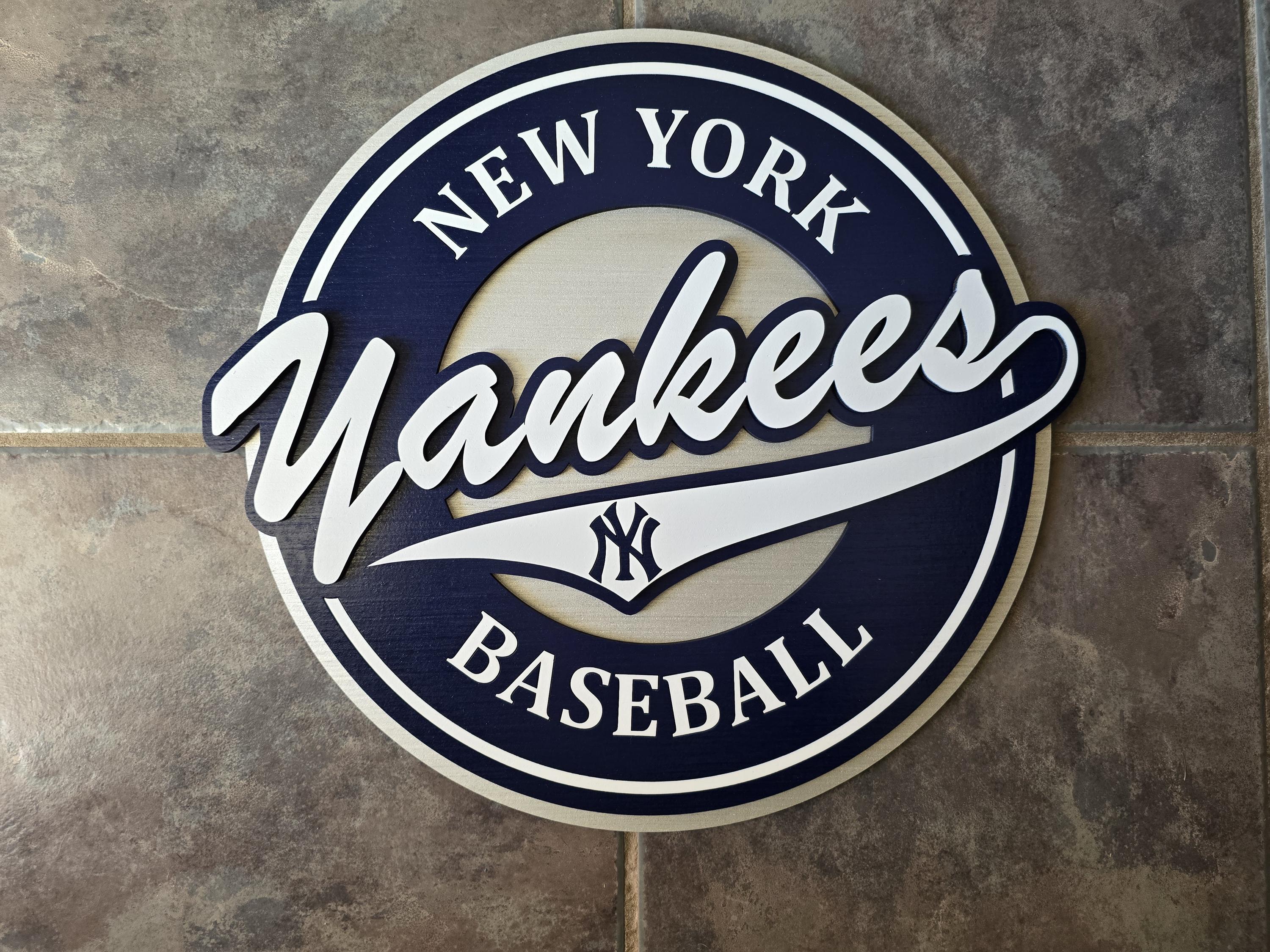 New York Yankees Wood Wall Decor | Baseball Fan Art - Etsy