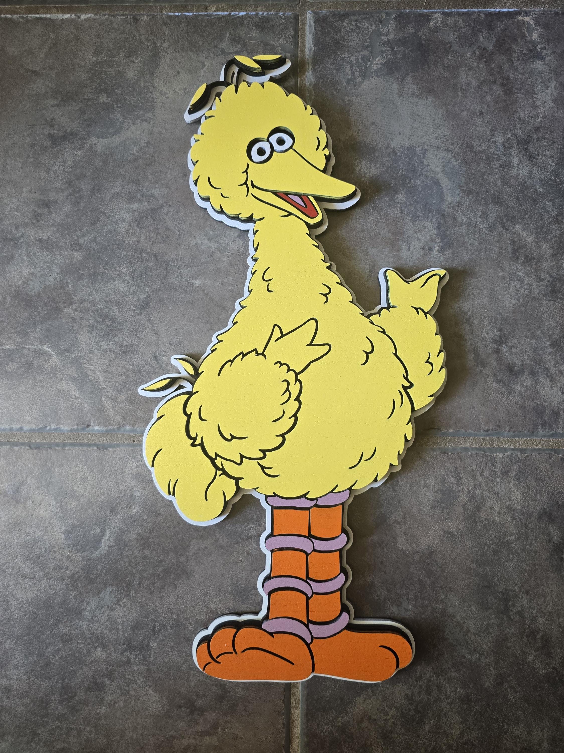 Big Bird Wood Wall Decor | Laser Cut Sesame Street Art - Etsy