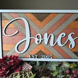 Personalized Mosaic Name Sign | Last Name or First Name | Family Name Sign | Mosaic | Gift | Wedding Gift