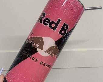 Red bull tumbler pink and black