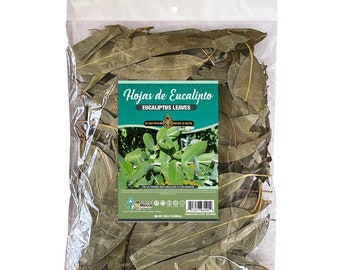 Hojas de Eucalipto Hierba, Eucalyptus leaves Herb 4 oz, Natural de Mexico