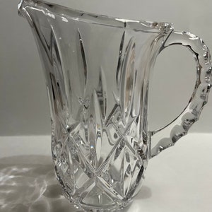 Gorham Crystal Pitcher Lady Anne Fan Cut 32 oz