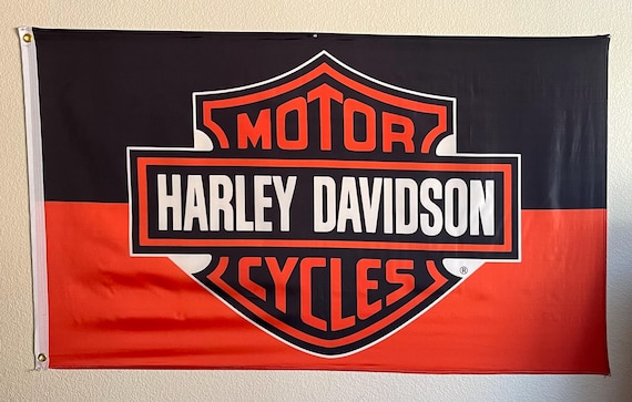 特別価格Kasflag Harley Motor Banner Flag Davidson Banner Tapestry (2x8ft,Heavy Duty, Durable 150D Polyester) Brass Grommets For College Garage並行輸入