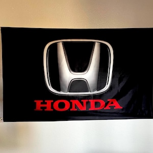 Honda Flag 3x5 FT – Accord Pilot Rebel Civic Type R Banner for Garage, Workshop, Man Cave, JDM Decor – Premium Polyester with Grommets