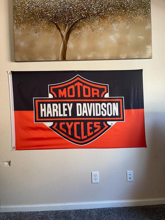 Harley Davidson Flag Large Banner 3x5 Ft Sign LOGO FAST SHIPPING - Foto 3