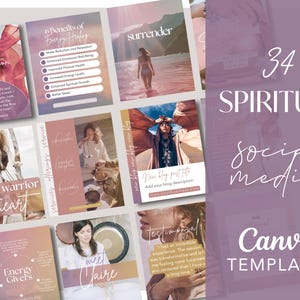 Spiritual Instagram Templates, Spiritual Coach Social Media Templates, Social Media Templates for Spiritual Businesses, Spiritual Business