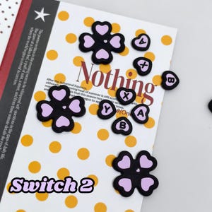 Nintendo Switch 2 Tastenkappen Set | Silikon D-Pad + ABXY Covers | Niedliches Kawaii Controller Zubehör | Geschenk Fertig | NUR SW2