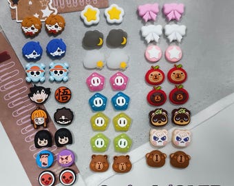Cute Thumb Grip Caps for Nintendo Switch/OLED/Lite | Kawaii Joystick Covers | Soft Silicone Analog Stick Caps | Multiple Designs| Gift Ready