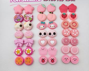 Empuñaduras de pulgar Kawaii Pink, tapas antideslizantes para joystick, para Switch 2/NS Pro/PS5/Xbox