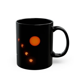 Eclipse 2024 Black Coffee Mug: Sun & Moon Gift