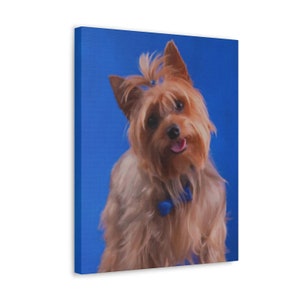 Yorkshire Terrier Air Brushed Digital Download, yorkie dogs, home and office, office decor, canvas, wall decor, home, office, dog prints