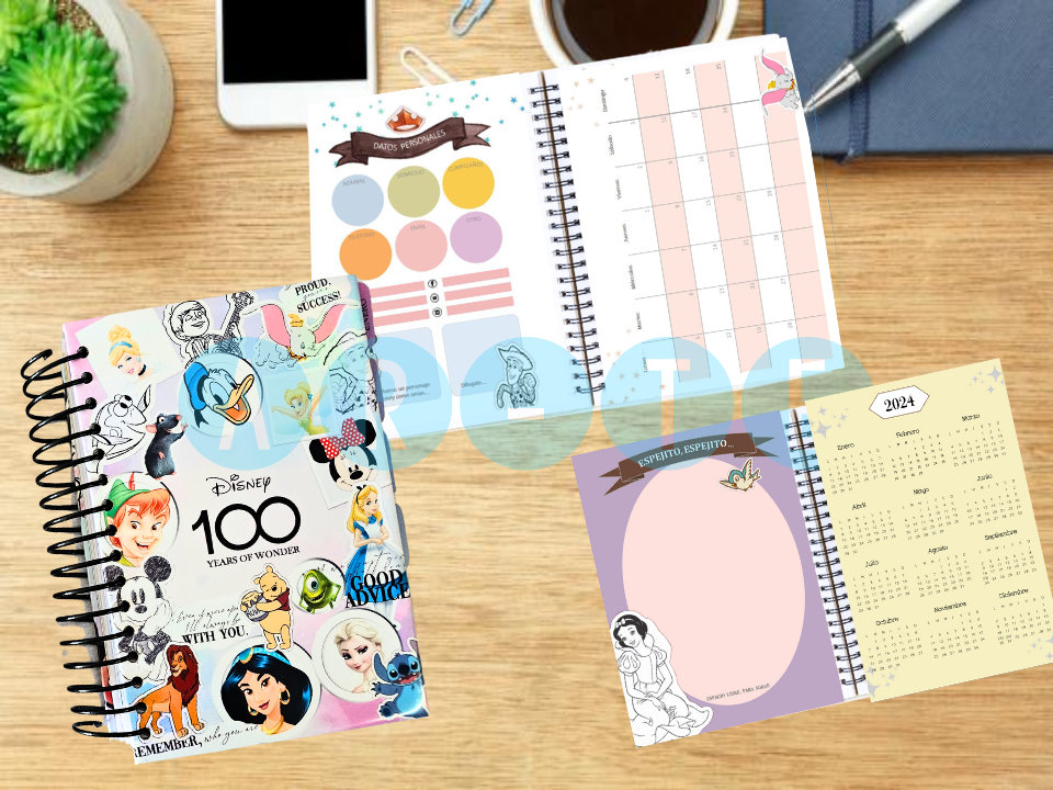 Undated perpetual diary, 100 years anniversary of wonder pdf ready to print half letter, PDF digital file