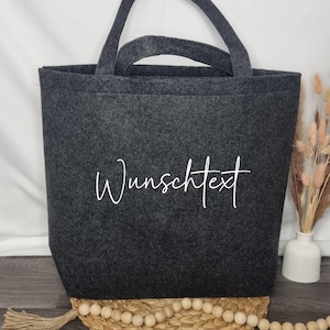 Filztasche Personalisiert mit deinem Wunschtext, Einkaufstasche, Shopper, Perfekte Geschenk